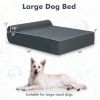 Dog Bed Orthopedic with Headrest and Removable Washable Cover