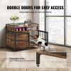 Dog Crate with Storage, Furniture Large Breed with Double Doors
