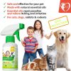 Flea and Tick Home Spray for Dogs Cats Ferret Mosquito Bug Repellent Carpet Flea Killer Pet Pest Control House Flea Treatment Indoor Organic