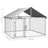 Dog Kennel with Roof 78.7" x 78.7" x 59.1"