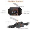 Dog Electric Wireless GPS Dog Fence Rechargeable Waterproof, Adjustable Radius for Large Medium Dogs