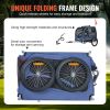 Dog Bike Trailer Supports up to 100 lbs, Easy Fold Frame, Universal Bicycle Coupler
