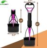 Dog Pooper Scooper 23"; Pink Mini Portable Pooper Scooper for Dogs Plastic Durable Foldable