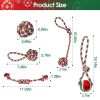 Dogs Training Teething 5Pcs Christmas Dog Rope Chew Toys Interactive or Puppy Small Medium Aggressive Chewers
