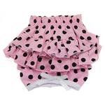 Ruffled Pink and Black Polka Dot Dog Panties