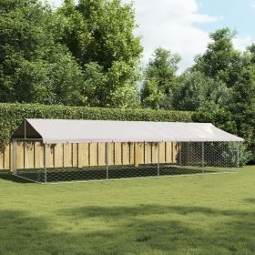Dog Kennel with Roof 236.2"x118.1"x59.1"