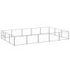 Dog Kennel Silver 161.5 ft Steel