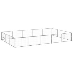 Dog Kennel Silver 161.5 ft Steel
