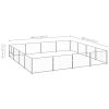 Dog Kennel Silver 172.2 ft Steel