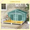 Dog House- Gray, White, Small to Medium Sized Dogs