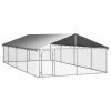 Dog Kennel with Roof 236.2"x118.1"x59.1"
