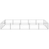Dog Kennel Silver 161.5 ft Steel