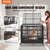 Dog Crate, Indestructible Dog Crate, 3-Door Heavy Duty Dog Kennel for Medium to Large Dogs with Lockable Wheels