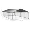 Dog Kennel with Roof 236.2"x118.1"x59.1"
