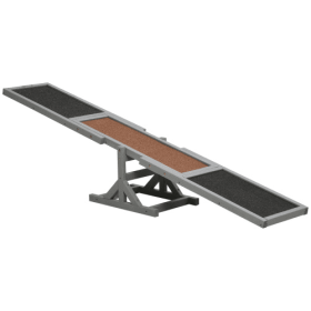 Wooden Dog Agile Seesaw For Training And Exercise, Platform Equipment Running Game Toys (Option 1: Grey)