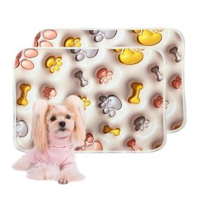 Dog Potty Pads, Washable 2 Pcs Absorbent Leakproof (Option 1: Dog Claw)