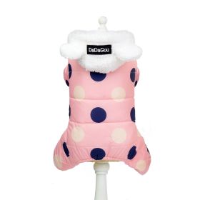 Dog Coat, Four-Leg Cotton Warm (Option 1: Pink, Option 2: XL)