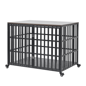 Dog Crates, Heavy Duty, Suitable For Large/Medium-Sized Dogs (Option 1: Black)