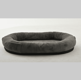 Human Dog Bed Large Dark Grey (Option 1: Black)
