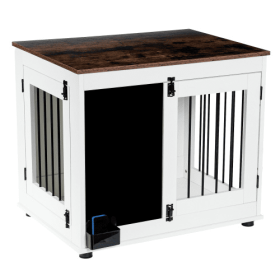 Dog Crate With 2 Doors (Option 1: White)
