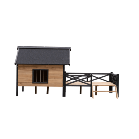 Dog Kennel With Porch, Large Cabin Style (Option 1: Yellowbrown)