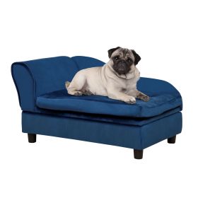 Dog Bed Luxury Small Dog Bed With Hidden Storage (Option 1: Blue)