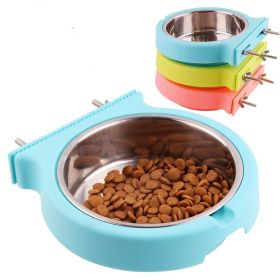Dog Bowl Stainless Steel Overturn Proof (Color: Large green)