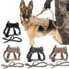 Dog Harness Tactical Training Vest And Leash Set For Large Dogs Padded Quick Release Harness