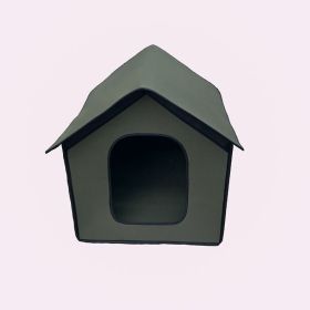 Dog House, Portable Soft Outdoor Waterproof Windproof Rainproof Foldable Semi Enclosed (size: large)