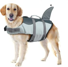 Dog Life Jacket Shark; Life Vest with Rescue Handle for Small Medium and Large Dogs; Safety Swimsuit Preserver for Swimming Pool Beach (colour: Rose, size: XS)