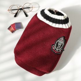 Dog Sweater For Small & Medium Dogs; Knitted Dog Vest; Winter Apparel (Color: Red, size: XL)