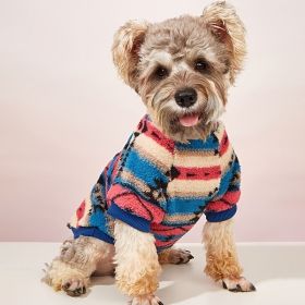 Dog Sweater; Warm Hoodie  Cold Weather; Floral Print (Small & Medium) (Color: Mixed Color, size: M)
