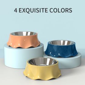 Dog Bowl Stainless Steel Small Non-Slip Durable Non-Skid (Color: Blue)