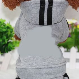 Dog four-legged clothes :) yes, I said it... (Color: Grey, size: S)