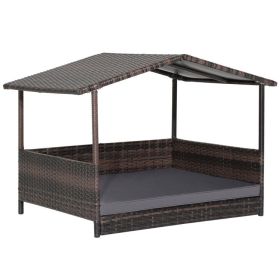 Dog House with Weatherproof Roof (Color: Gray)