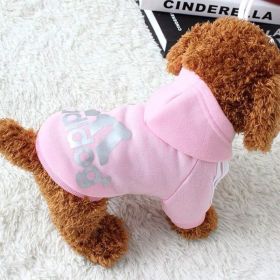 Dog Hoodie Two Legged Cotton Warm (Color: Pink, size: 9XL)