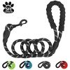 Dog Leash with Zipper Pouch;  Comfortable Padded Handle and Highly Reflective