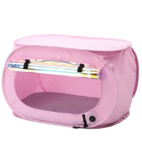 Dog Tent Pet Life "Enterlude" Electronic Heating Lightweight and Collapsible (Color: Pink)