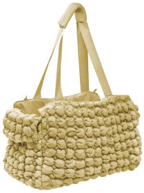 Dog Carrier Pet Life 'Bubble Vogue' Ultra-Plush Fashion Designer (Color: gold)
