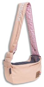 Dog Carrier Touchdog 'Toga-Bark' Over-The-Shoulder Hands-Free Pet Carrier (Color: Peach)
