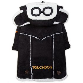 Dog Coat Touchdog 'Tuskegee' Aero-Vintage (Color: Black, size: X-Small)