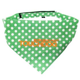 Dog Bandana 'Bad-to-the-Bone' Velcro Bandana (Color: Green, size: large)