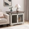 Farmhouse Dog Crate Furniture with Sliding Barn Door