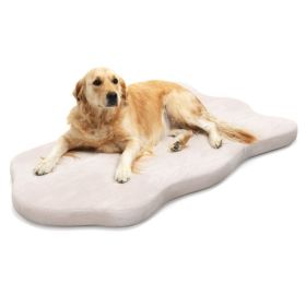 Dog Bed with Memory Foam Support for Large Dogs, Orthopedic (Color: Beige)