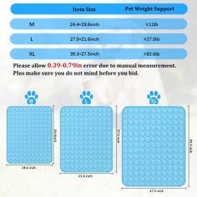 Pet Cooling Mat Cool Pad Cushion Blanket For Summer Sleeping Cooling Mat (Option 1: M)