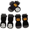 Dog Socks Chrismas Anti-Slip Waterproof Paw Protectors Reflective Traction Control for Indoor & Outdoor; 4pcs