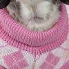 Dog Sweater Argyle Style Ribbed