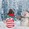 Dog Sweater Christmas Clothes Snowman Stripes Costume Holiday Sweater for Small Medium Dogs