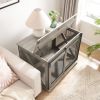Farmhouse Dog Crate Furniture with Sliding Barn Door
