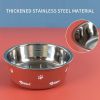 Dog Bowl, Stainless Steel Pet Feeding Bowl, Durable Non-Skid Insulated Heavy Duty With Rubber Bottom For Medium Large Dogs